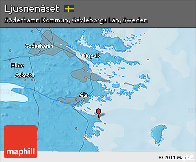 Political 3D Map of Ljusnenäset