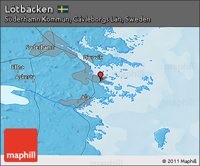 Political 3D Map of Lötbäcken