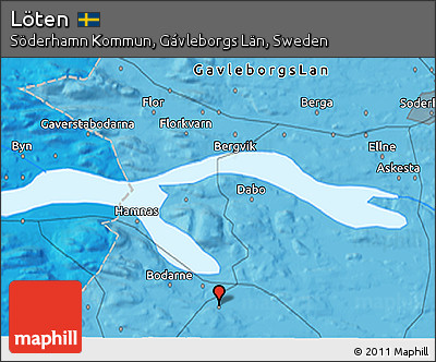 Political 3D Map of Löten