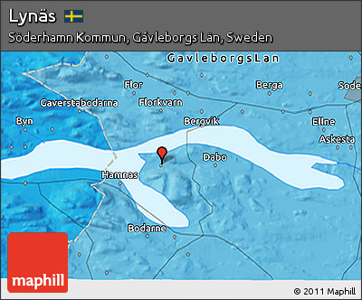 Political 3D Map of Lynäs