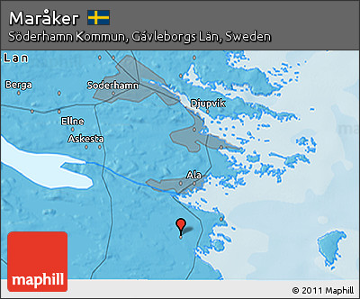 Political 3D Map of Maråker