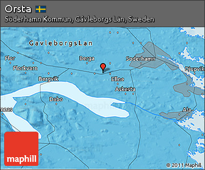 Political 3D Map of Orsta