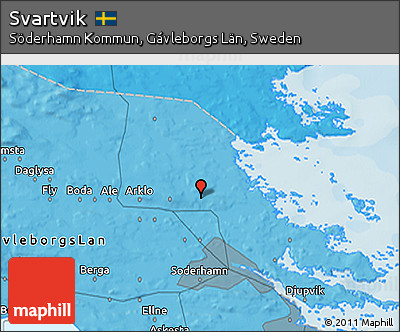 Political 3D Map of Svartvik