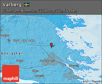 Political 3D Map of Varberg