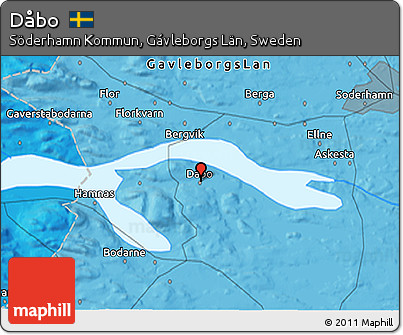 Political 3D Map of Dåbo
