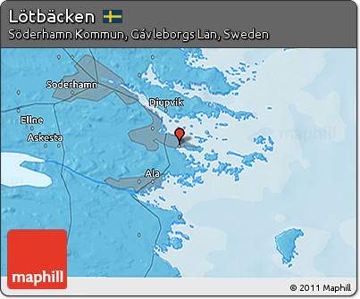 Political 3D Map of Lötbäcken
