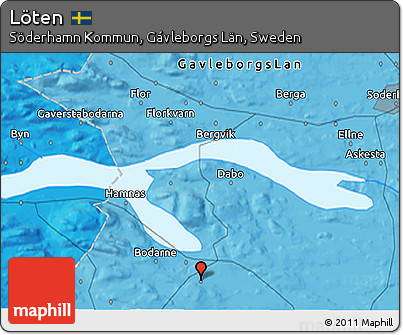 Political 3D Map of Löten
