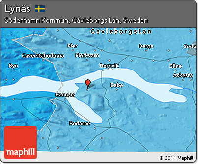 Political 3D Map of Lynäs