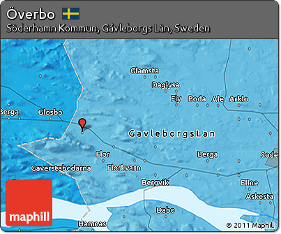 Political 3D Map of Överbo