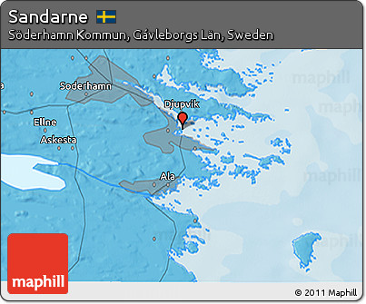 Political 3D Map of Sandarne