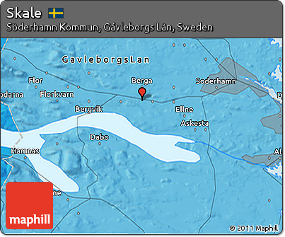 Political 3D Map of Skale