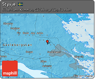 Political 3D Map of Styvje