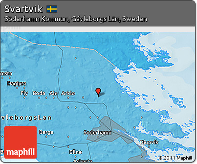 Political 3D Map of Svartvik