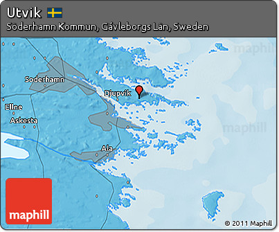 Political 3D Map of Utvik