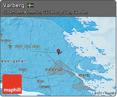 Political 3D Map of Varberg