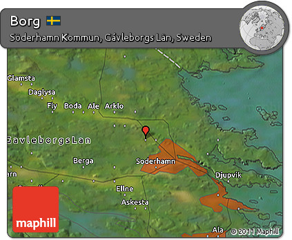 Satellite 3D Map of Borg