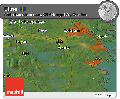 Satellite 3D Map of Ellne