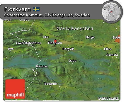 Satellite 3D Map of Florkvarn
