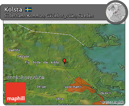 Satellite 3D Map of Kolsta