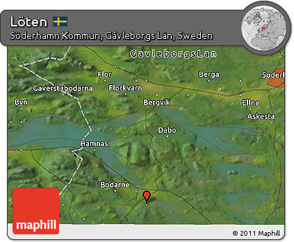 Satellite 3D Map of Löten
