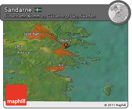 Satellite 3D Map of Sandarne