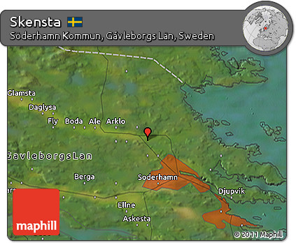 Satellite 3D Map of Skensta