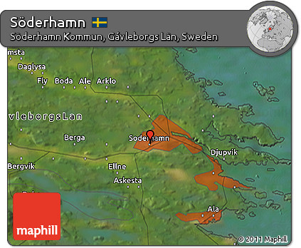 Satellite 3D Map of Söderhamn
