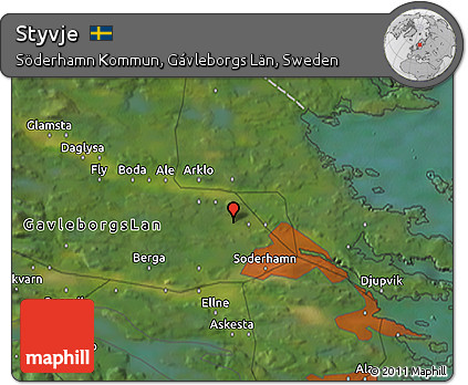 Satellite 3D Map of Styvje
