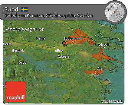 Satellite 3D Map of Sund