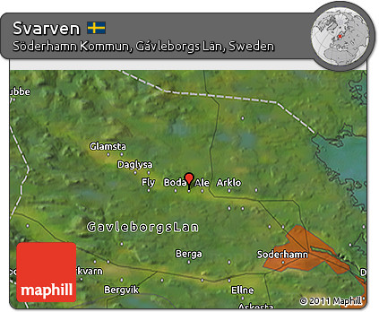 Satellite 3D Map of Svarven