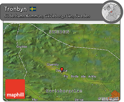 Satellite 3D Map of Trönbyn
