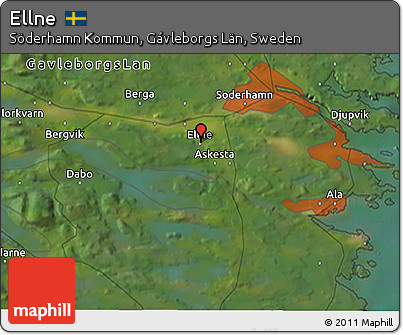Satellite 3D Map of Ellne
