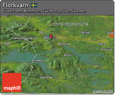 Satellite 3D Map of Florkvarn