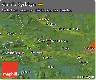 Satellite 3D Map of Gamla Kyrkbyn