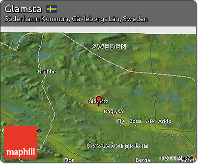 Satellite 3D Map of Glamsta