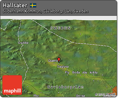 Satellite 3D Map of Hällsäter