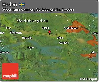 Satellite 3D Map of Heden