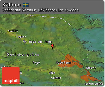Satellite 3D Map of Källene