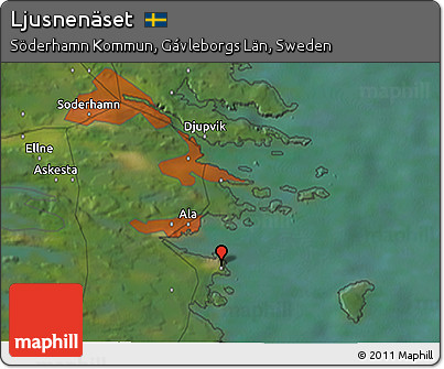 Satellite 3D Map of Ljusnenäset