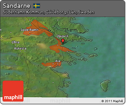 Satellite 3D Map of Sandarne