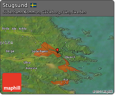 Satellite 3D Map of Stugsund