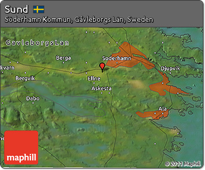 Satellite 3D Map of Sund