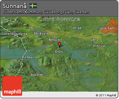 Satellite 3D Map of Sunnanå