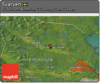 Satellite 3D Map of Svarven