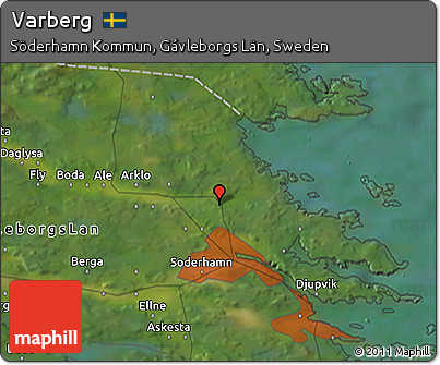 Satellite 3D Map of Varberg