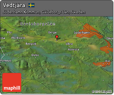 Satellite 3D Map of Vedtjära