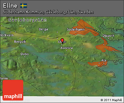 Satellite 3D Map of Ellne