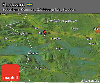Satellite 3D Map of Florkvarn