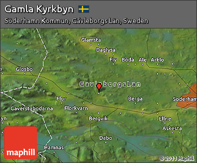 Satellite 3D Map of Gamla Kyrkbyn