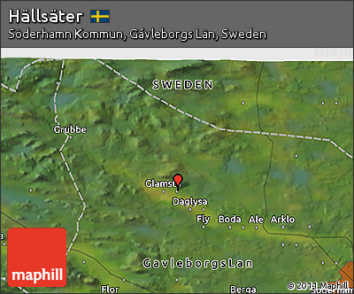Satellite 3D Map of Hällsäter
